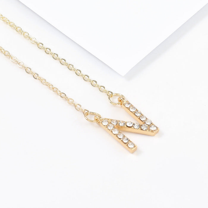 Wholesale gold alloy letter necklace JDC-NE-JL193 Necklaces 氿乐 N Wholesale Jewelry JoyasDeChina Joyas De China