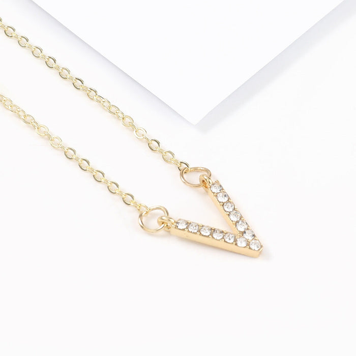 Wholesale gold alloy letter necklace JDC-NE-JL193 Necklaces 氿乐 V Wholesale Jewelry JoyasDeChina Joyas De China
