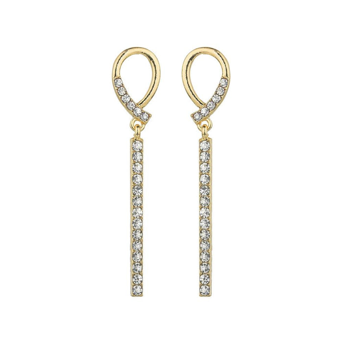 Bulk Jewelry Wholesale gold alloy long one word Earrings JDC-ES-bq127 Wholesale factory from China YIWU China