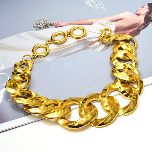Wholesale gold alloy loop necklaces JDC-NE-SK006 Necklaces JoyasDeChina Wholesale Jewelry JoyasDeChina Joyas De China