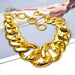 Wholesale gold alloy loop necklaces JDC-NE-SK006 Necklaces JoyasDeChina Golden Wholesale Jewelry JoyasDeChina Joyas De China