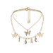 Bulk Jewelry Wholesale gold alloy love butterfly pendant necklace JDC-NE-KunJ024 Wholesale factory from China YIWU China