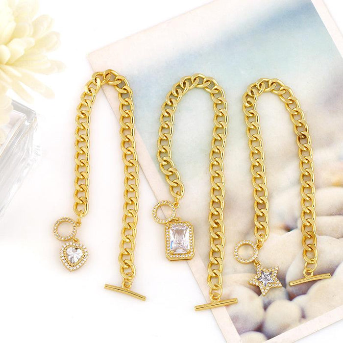 Bulk Jewelry Wholesale gold alloy love Cuban chain jewelry JDC-BT-AS7 Wholesale factory from China YIWU China