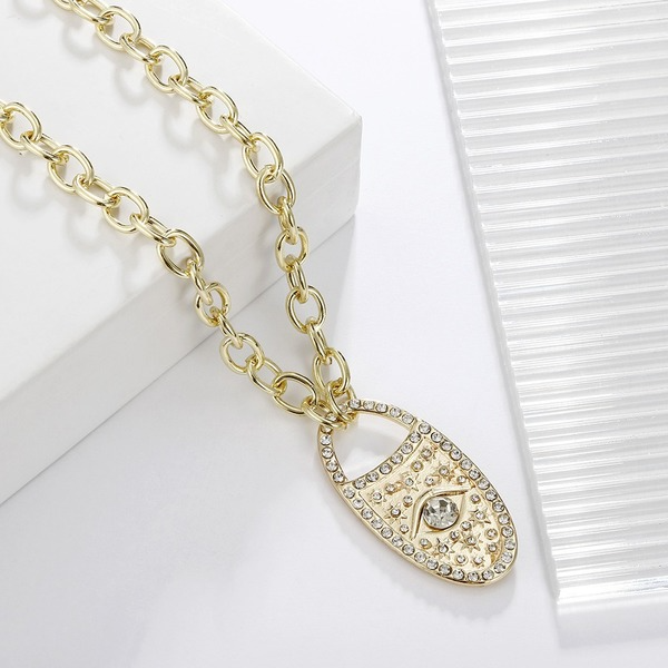 Bulk Jewelry Wholesale gold alloy love diamond necklaces JDC-NE-YN008 Wholesale factory from China YIWU China