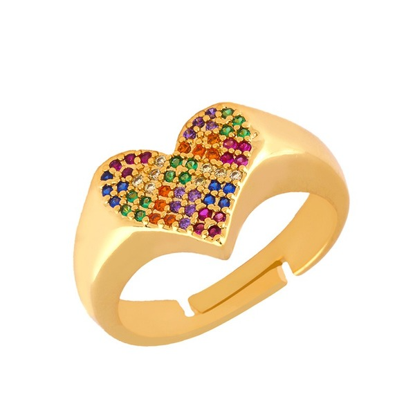 Bulk Jewelry Wholesale gold alloy love peach heart ring JDC-RS-AS053 Wholesale factory from China YIWU China