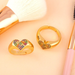 Bulk Jewelry Wholesale gold alloy love peach heart ring JDC-RS-AS053 Wholesale factory from China YIWU China