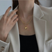 Bulk Jewelry Wholesale gold alloy love pendant necklaces JDC-NE-sf012 Wholesale factory from China YIWU China
