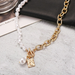 Bulk Jewelry Wholesale gold alloy metal Baroque clavicle chain JDC-NE-F301 Wholesale factory from China YIWU China