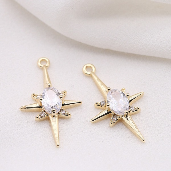 Bulk Jewelry Wholesale gold alloy micro inlaid zircon charms JDC-CS-ZX011 Wholesale factory from China YIWU China