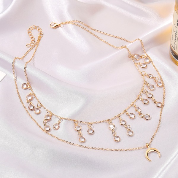 Bulk Jewelry Wholesale gold alloy moon necklaces JDC-NE-A358 Wholesale factory from China YIWU China