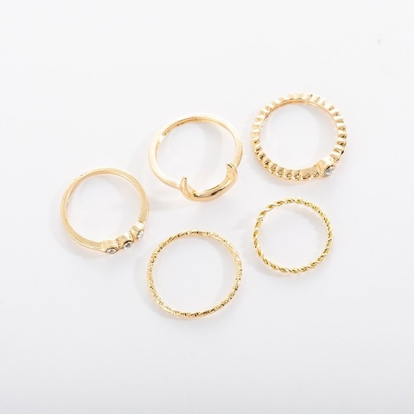 Bulk Jewelry Wholesale gold alloy moon ring JDC-RS-RL007 Wholesale factory from China YIWU China