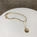 Bulk Jewelry Wholesale gold alloy multi-layer metal beauty head Necklaces JDC-NE-sf023 Wholesale factory from China YIWU China