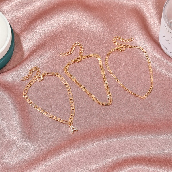 Bulk Jewelry Wholesale gold alloy multilayer anklet JDC-AS-A15 Wholesale factory from China YIWU China