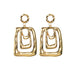 Bulk Jewelry Wholesale gold alloy multilayer Square Earrings JDC-ES-bq176 Wholesale factory from China YIWU China