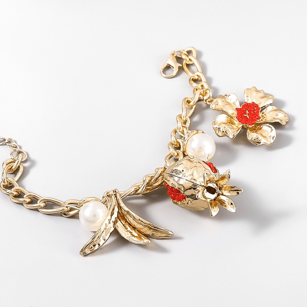 Wholesale gold alloy necklace bracelet set JDC-NE-JL203 Necklaces 氿乐 Wholesale Jewelry JoyasDeChina Joyas De China