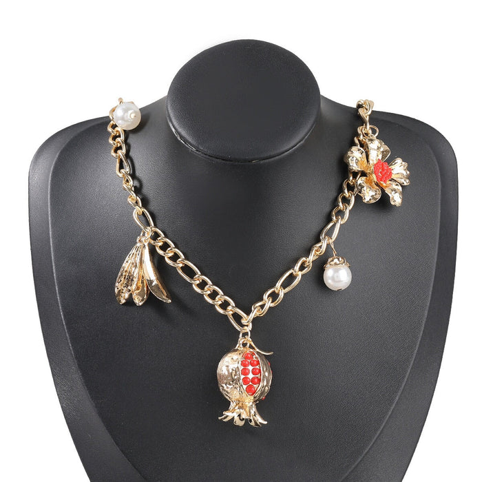 Wholesale gold alloy necklace bracelet set JDC-NE-JL203 Necklaces 氿乐 necklace Wholesale Jewelry JoyasDeChina Joyas De China