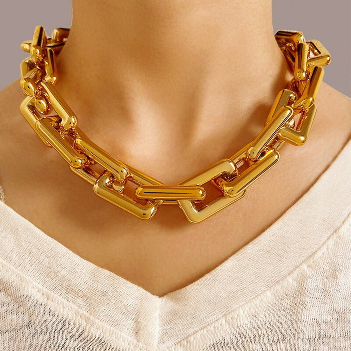 Wholesale Gold Alloy Necklace JDC-NE-F605 Necklaces 韩之尚 A06-03-03 alloy Wholesale Jewelry JoyasDeChina Joyas De China