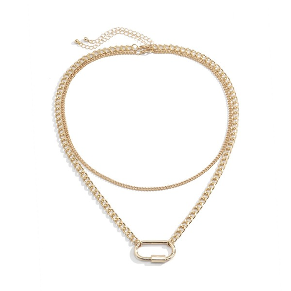 Bulk Jewelry Wholesale gold alloy oval geometric hollow necklace JDC-NE-KunJ132 Wholesale factory from China YIWU China