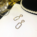 Bulk Jewelry Wholesale gold alloy oval water drill earrings JDC-ES-RL165 Wholesale factory from China YIWU China
