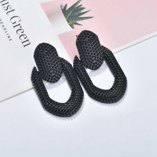 Bulk Jewelry Wholesale gold alloy pattern oval Earrings JDC-ES-bq092 Wholesale factory from China YIWU China
