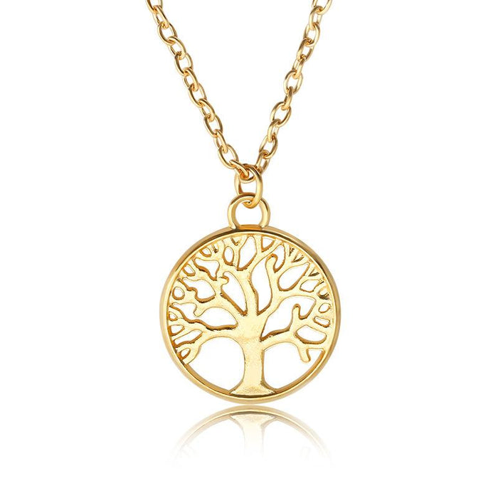 Bulk Jewelry Wholesale gold alloy peace tree necklace JDC-NE-A332 Wholesale factory from China YIWU China
