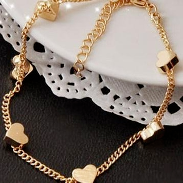 Bulk Jewelry Wholesale gold alloy peach heart love five pointed star Bracelet JDC-BT-RL006 Wholesale factory from China YIWU China