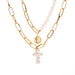 Bulk Jewelry Wholesale gold alloy pearl cross necklace for women JDC-NE-D626 Wholesale factory from China YIWU China