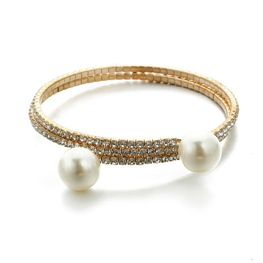 Bulk Jewelry Wholesale gold alloy pearl inlaid diamond multilayer bracelet JDC-BT-C019 Wholesale factory from China YIWU China