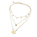 Bulk Jewelry Wholesale gold alloy pentagon star-studded multi-layer necklace JDC-NE-C088 Wholesale factory from China YIWU China