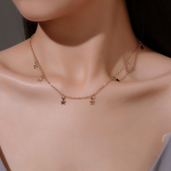 Bulk Jewelry Wholesale gold alloy pentagram necklace JDC-NE-A305 Wholesale factory from China YIWU China