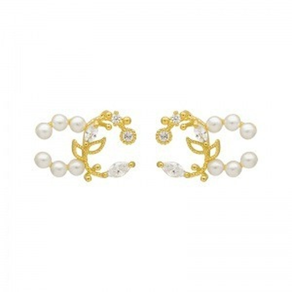 Bulk Jewelry Wholesale gold alloy petal pearl earrings JDC-ES-RL176 Wholesale factory from China YIWU China