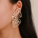 Bulk Jewelry Wholesale gold alloy pierced butterfly wing earrings JDC-ES-D314 Wholesale factory from China YIWU China