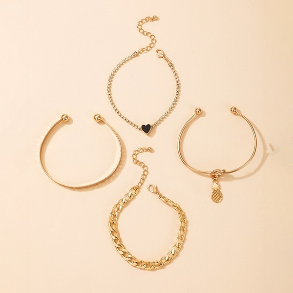 Bulk Jewelry Wholesale gold alloy pineapple bracelet set of 4 JDC-BT-C099 Wholesale factory from China YIWU China