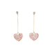 Bulk Jewelry Wholesale gold alloy PINK SEQUIN Love Earrings JDC-ES-RL085 Wholesale factory from China YIWU China