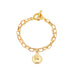 Bulk Jewelry Wholesale gold alloy portrait round double bracelet female JDC-BT-D536 Wholesale factory from China YIWU China