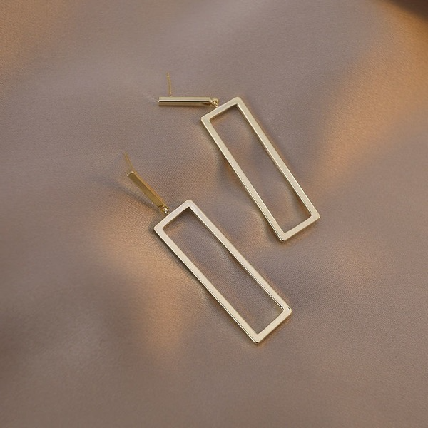 Bulk Jewelry Wholesale gold alloy rectangular Earrings JDC-ES-bq007 Wholesale factory from China YIWU China