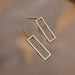 Bulk Jewelry Wholesale gold alloy rectangular Earrings JDC-ES-bq007 Wholesale factory from China YIWU China