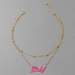 Bulk Jewelry Wholesale gold alloy red letter double necklace JDC-NE-C068 Wholesale factory from China YIWU China