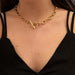 Bulk Jewelry Wholesale gold alloy retro punk style short thick chain clavicle chain JDC-NE-F304 Wholesale factory from China YIWU China