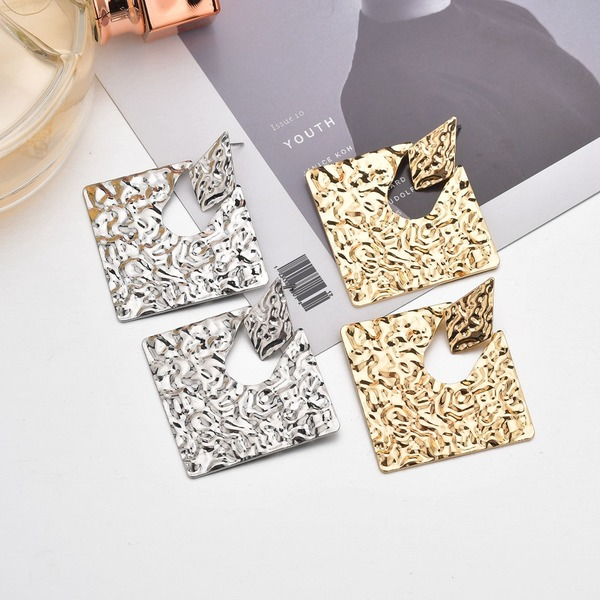 Bulk Jewelry Wholesale gold alloy rhombic irregular alloy Earrings JDC-ES-bq182 Wholesale factory from China YIWU China