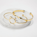 Bulk Jewelry Wholesale gold alloy round cat head triangle bracelet four-piece set JDC-BT-C105 Wholesale factory from China YIWU China