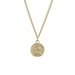 Bulk Jewelry Wholesale gold alloy round coin pendant necklace JDC-NE-BY053 Wholesale factory from China YIWU China