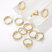 Bulk Jewelry Wholesale gold alloy round diamond ring set JDC-RS-C156 Wholesale factory from China YIWU China