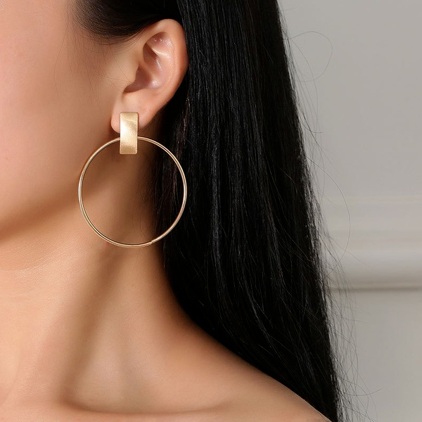 Bulk Jewelry Wholesale gold alloy round metal Earrings JDC-ES-D323 Wholesale factory from China YIWU China