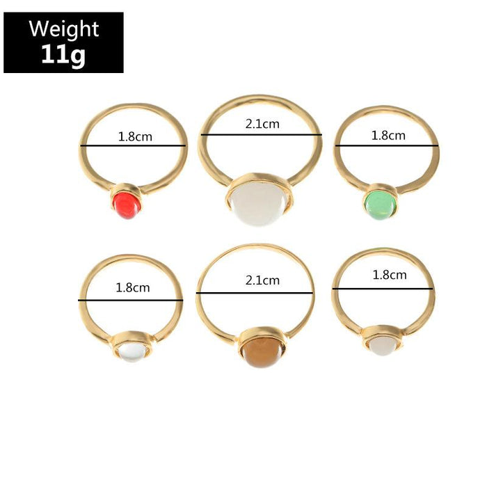 Bulk Jewelry Wholesale gold alloy round resin joint ring JDC-RS-e078 Wholesale factory from China YIWU China