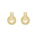 Bulk Jewelry Wholesale gold alloy rounded earrings JDC-ES-RL129 Wholesale factory from China YIWU China