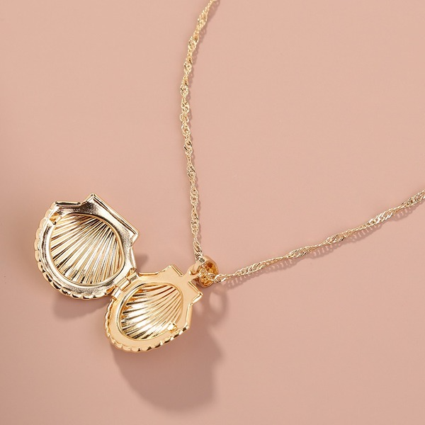 Bulk Jewelry Wholesale gold alloy scallop necklace for women JDC-NE-GSNM002 Wholesale factory from China YIWU China
