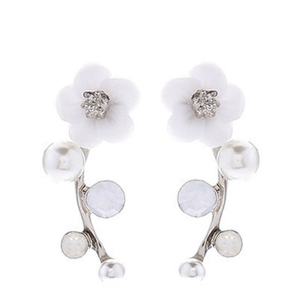 Bulk Jewelry Wholesale gold alloy shell flower pearl earrings JDC-ES-RL003 Wholesale factory from China YIWU China