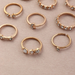 Bulk Jewelry Wholesale gold alloy small fresh personality zircon ring JDC-RS-e087 Wholesale factory from China YIWU China
