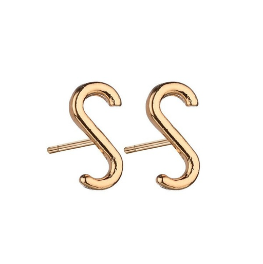 Bulk Jewelry Wholesale gold alloy small s English letter Earrings JDC-ES-bq059 Wholesale factory from China YIWU China